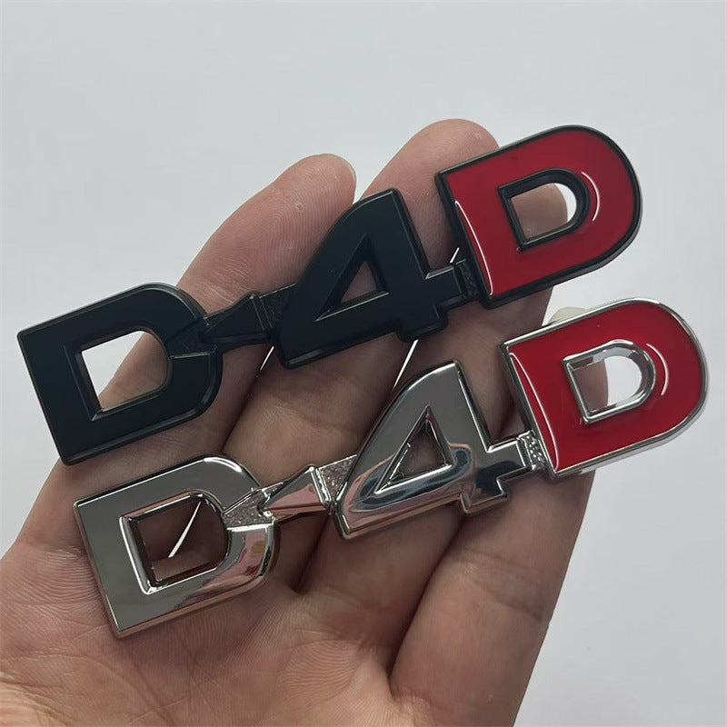 Applicable to Toyota D4D car logo Prado Highlander Road Cruiser 4x4 modified rear sticker, leaf sticker, car sticker