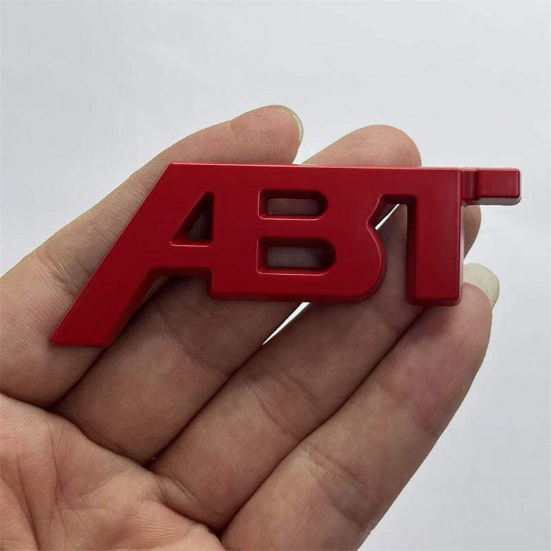 Suitable for car modification metal ABT labeling, personalized net modification ABT car logo, trunk fender sticker
