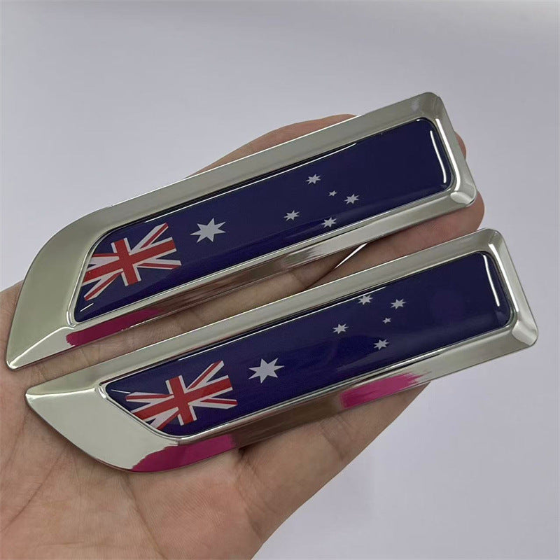 Applicable to automobiles UK Germany France USA Italy China, metal modified fender labeling, side labeling