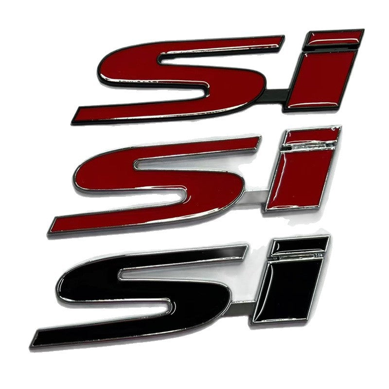 Metal rear tail mark SI modification, car sticker, suitable for Honda, Civic crv XRV crown tail mark side mark