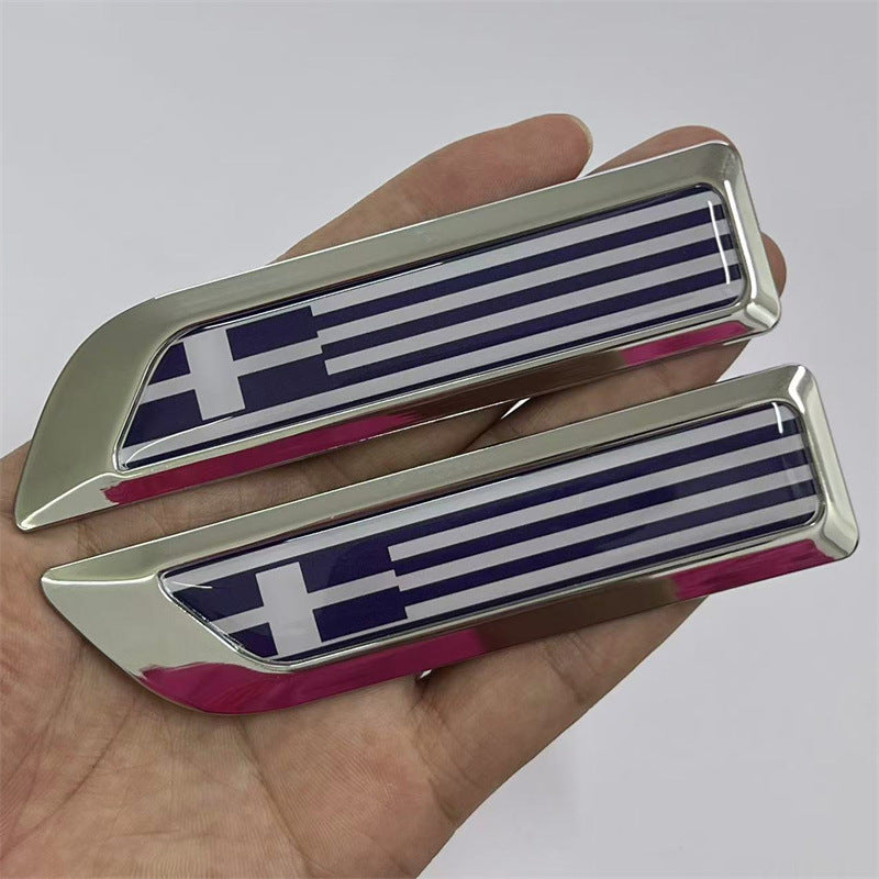 Applicable to automobiles UK Germany France USA Italy China, metal modified fender labeling, side labeling