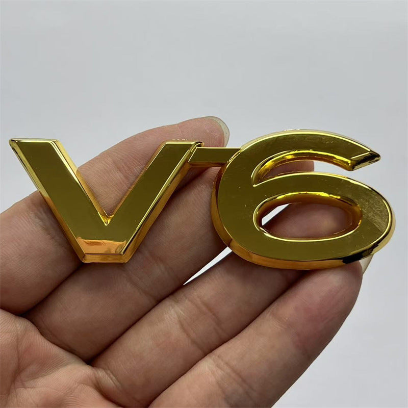 Suitable for V6 labeling Toyota Prado V6 metal side label, overbearing modified logo Landcool Luze tail label