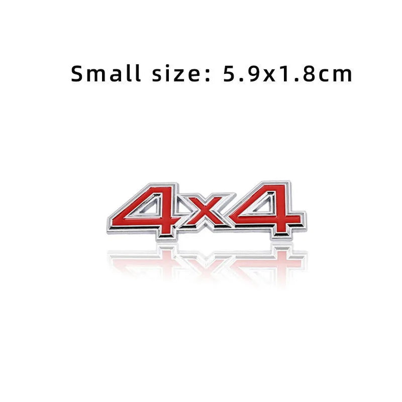 Car Sticker 4X4 4WD Logo Trim Front Hood Grille Emblem Badge Rear Trunk Car Decals for Audi Mitsubishi Mercede BMW Nissan Toyota