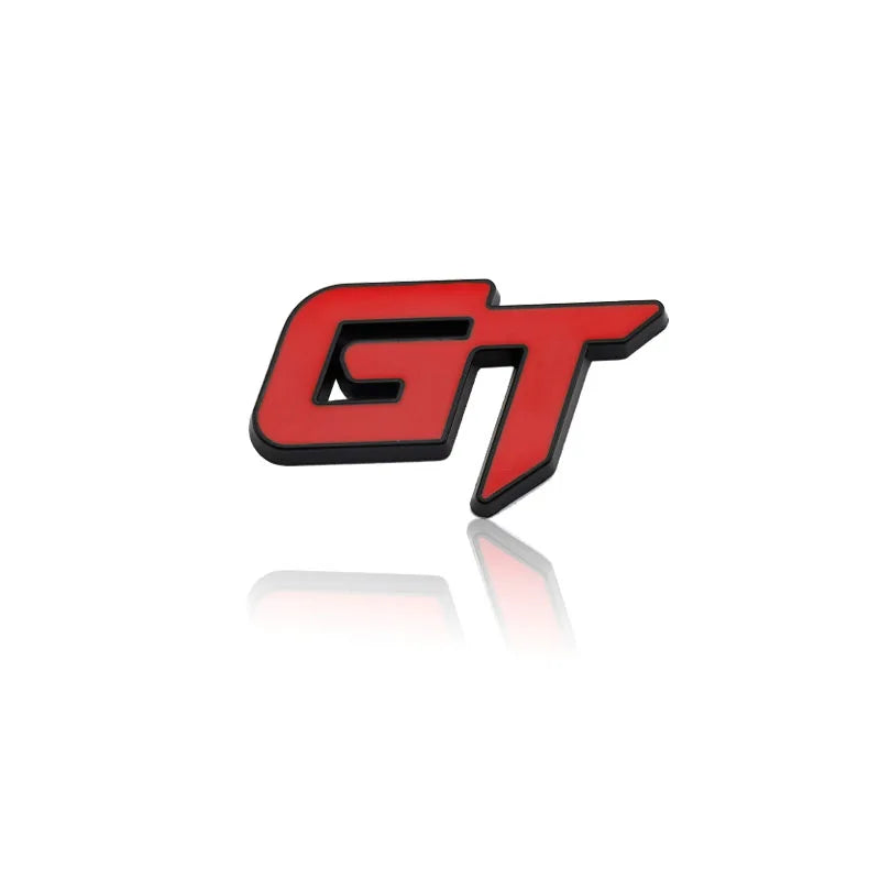 3D Metal GT Car Rear Trunk Emblem Sticker Decals Front Hood Grill Grand Tour for Ford Mustang Focus Mk 1 2 3 7 Mondeo BMW X6 X5