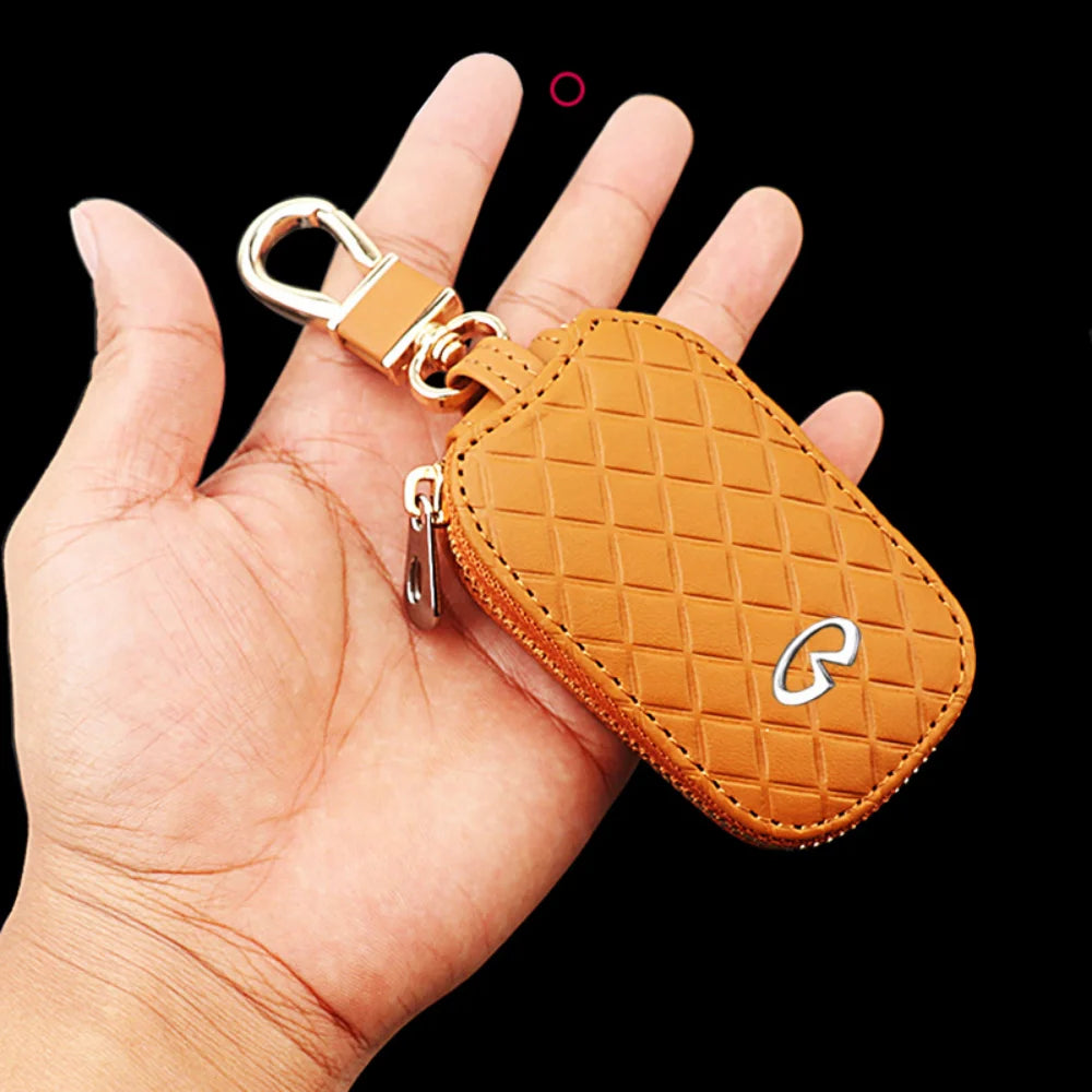 Auto Keychain Bag Keyring Cover Case Key Organizer for Infiniti Q50 QX70 G35 FX35 Q30 G37 Q70 Q60 QX50 QX60 QX80 Car Accessories