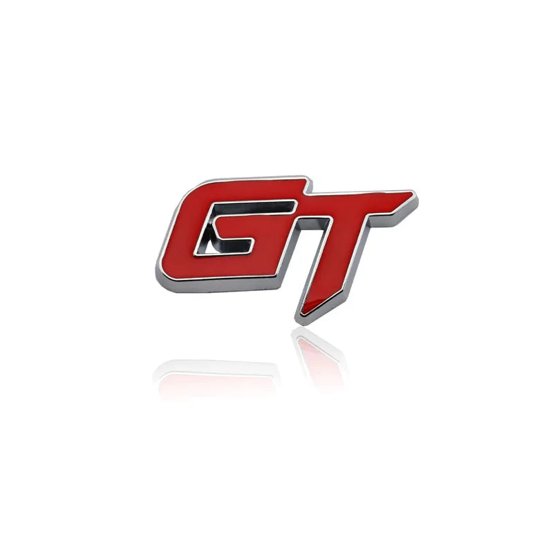 3D Metal GT Car Rear Trunk Emblem Sticker Decals Front Hood Grill Grand Tour for Ford Mustang Focus Mk 1 2 3 7 Mondeo BMW X6 X5