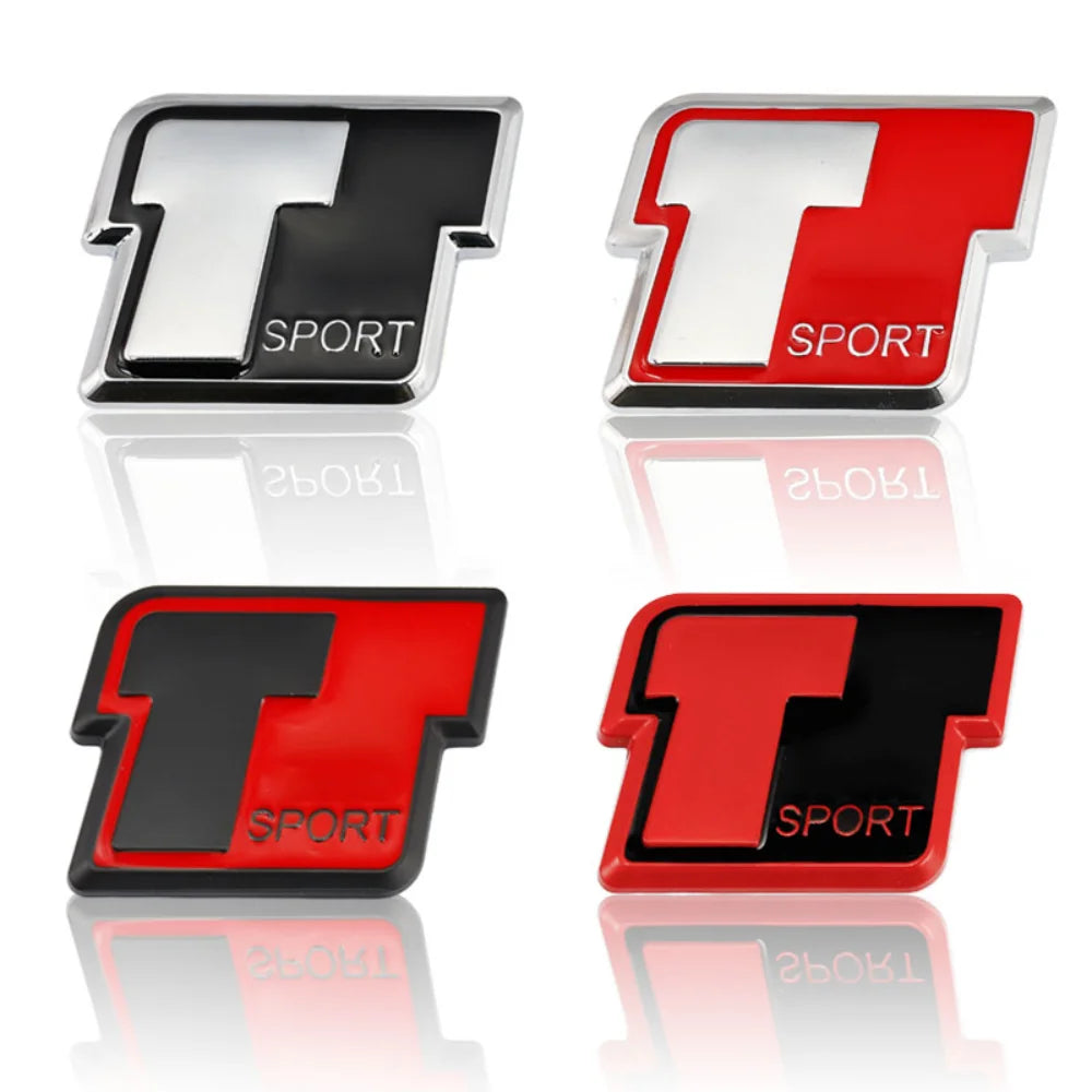 Car Sticker T Sport Stickers Emblem Badge Rear Trunk Decals for Toyota RAV4 Prado Corolla Camry Tundra Highlander Hiace Venza