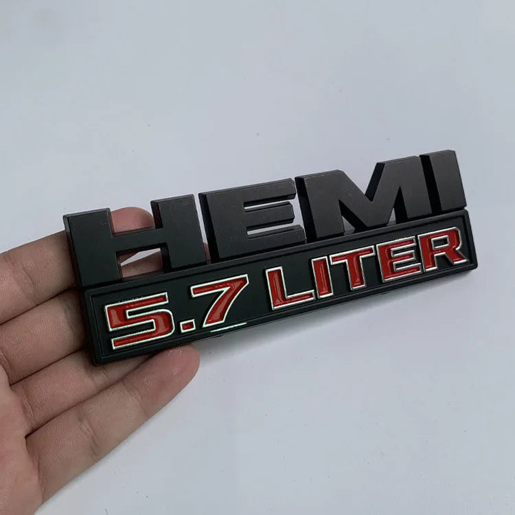3D Car Side Badge Trunk Sticker for Dodge HEMI 5.7 LITER Emblem RAM Journey Caravan Nitro Challenger Jcuv Caliber Durango Viper