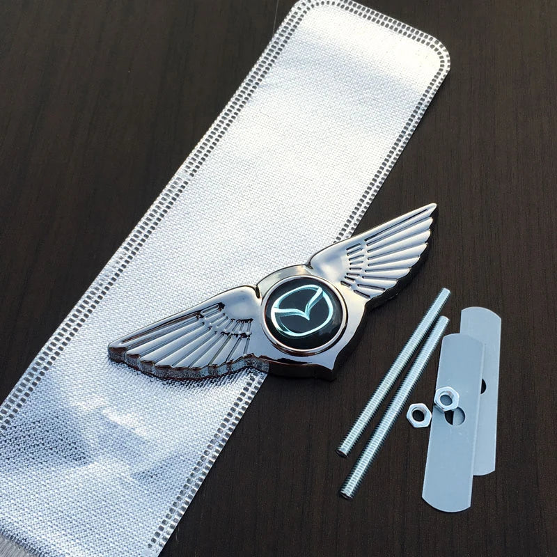 3D Metal Car Front Hood Wings Emblem Side Badge Sticker Decal for Mazda 3 5 6 Axela RX8 RX7 MX3 6 Atenza MX5 CX9 CX5 CX7 323 626