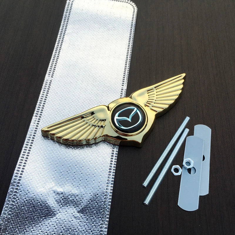 3D Metal Car Front Hood Wings Emblem Side Badge Sticker Decal for Mazda 3 5 6 Axela RX8 RX7 MX3 6 Atenza MX5 CX9 CX5 CX7 323 626