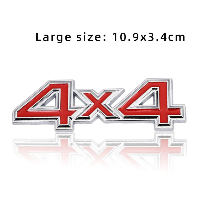 Car Sticker 4X4 4WD Logo Trim Front Hood Grille Emblem Badge Rear Trunk Car Decals for Audi Mitsubishi Mercede BMW Nissan Toyota