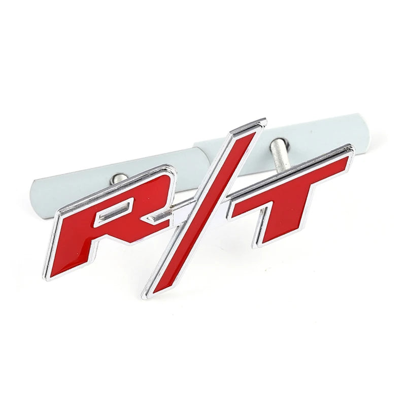 Alloy Car Front Grille Emblem For Dodge R/T Logo RAM Journey Charger Jcuv Challenger Caliber Nitro Auto Body Sticker Styling