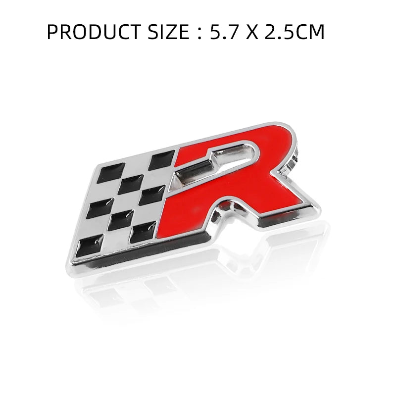 3D Car R Logo Cupra Rear Trunk Emblem Sticker Front Hood Grill Badge Decals for Seat Arona Leon Ateca Ibiza Altea Cupra Formula