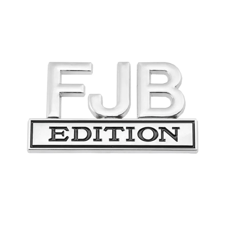 FJB Logo Edition Emblem Badge Front Hood Grille Car Sticker for Jeep Compass Renegade Ford RS200 F350 F250 F150 Silverado RAM