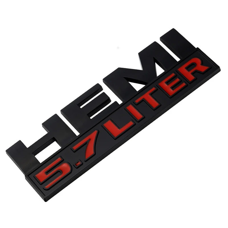 3D Car Side Badge Trunk Sticker for Dodge HEMI 5.7 LITER Emblem RAM Journey Caravan Nitro Challenger Jcuv Caliber Durango Viper