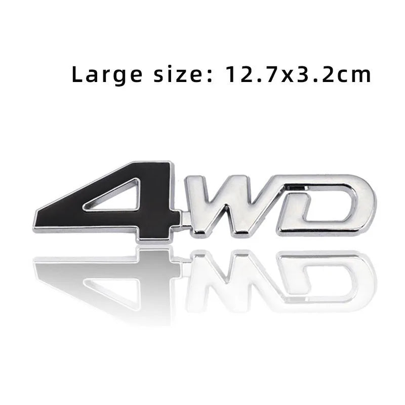 Car Sticker 4X4 4WD Logo Trim Front Hood Grille Emblem Badge Rear Trunk Car Decals for Audi Mitsubishi Mercede BMW Nissan Toyota