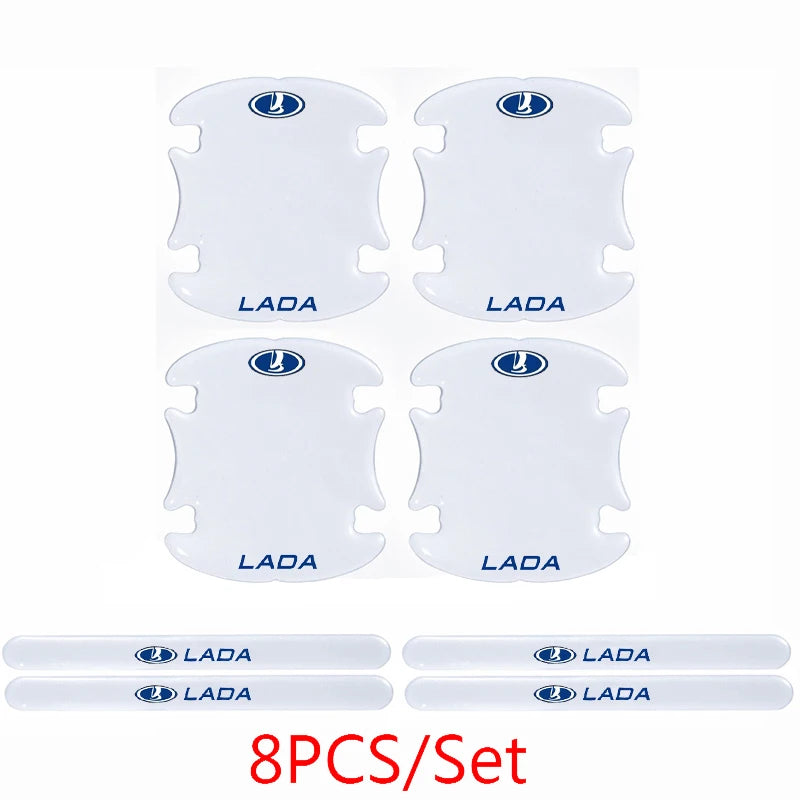 Car Door Handle Sticker Protective Film Decal for Lada Kalina 1117 1118 Granta Priora 2 NIVA Safari Auto Emblem