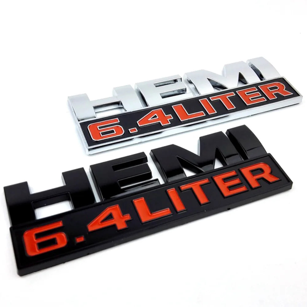3D Car Side Badge Trunk Sticker for Dodge HEMI 5.7 LITER Emblem RAM Journey Caravan Nitro Challenger Jcuv Caliber Durango Viper