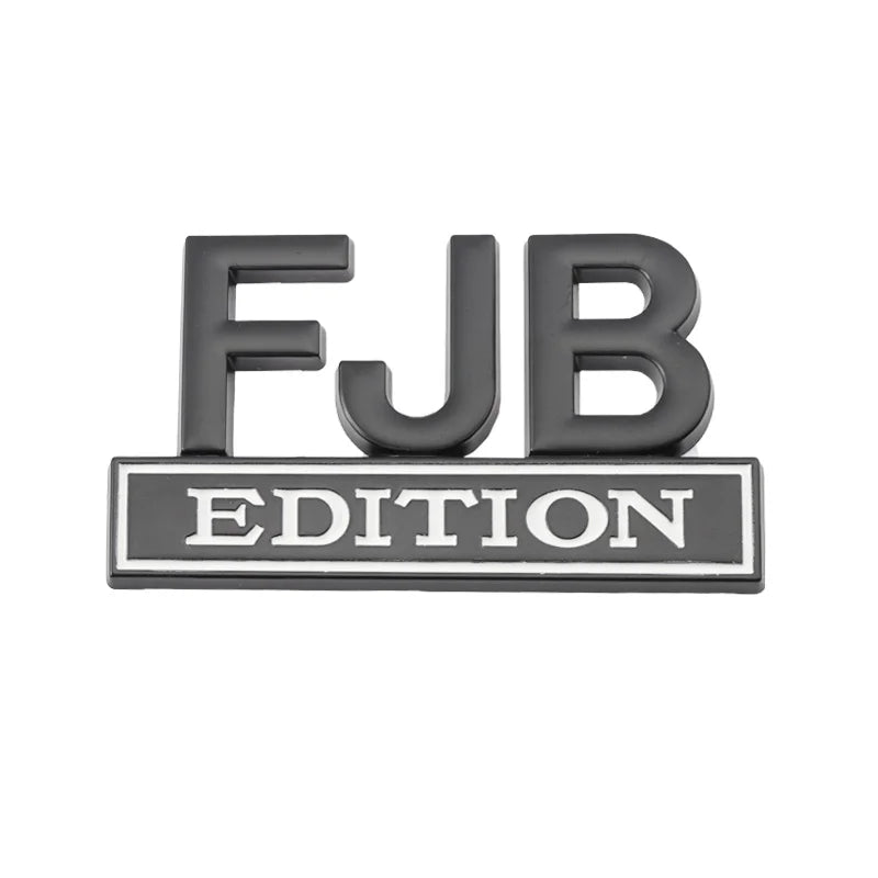 FJB Logo Edition Emblem Badge Front Hood Grille Car Sticker for Jeep Compass Renegade Ford RS200 F350 F250 F150 Silverado RAM
