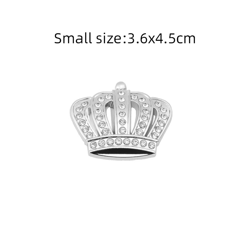 3D Crown Diamond Car Crown Gold Royal Sticker Wings Emblem Badge for BMW Toyota Ford Audi Honda Opel Car Stickers Imperial Crown