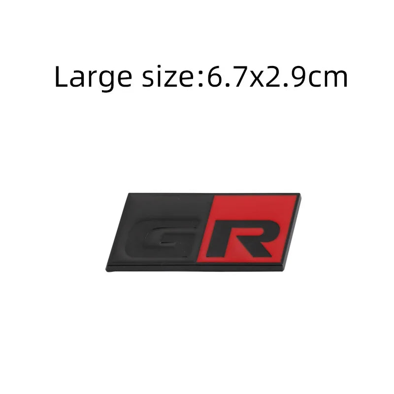 3D Metal Car Sticker GR Sport Logo Badge Emblem Decal for Toyota HV GR Sport YARiS GRMN RZ RC RS Prius Lexus Harrier GR Sticker