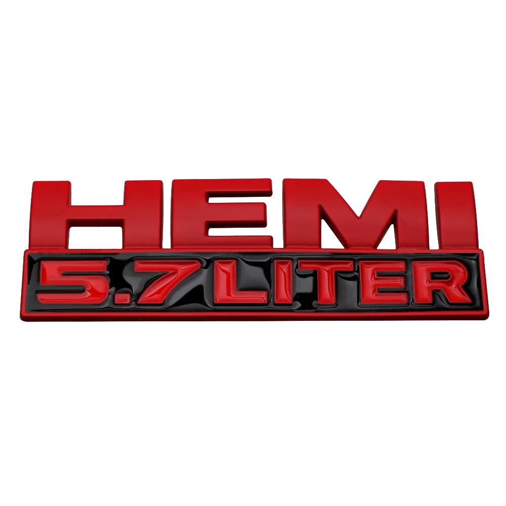 3D Car Side Badge Trunk Sticker for Dodge HEMI 5.7 LITER Emblem RAM Journey Caravan Nitro Challenger Jcuv Caliber Durango Viper