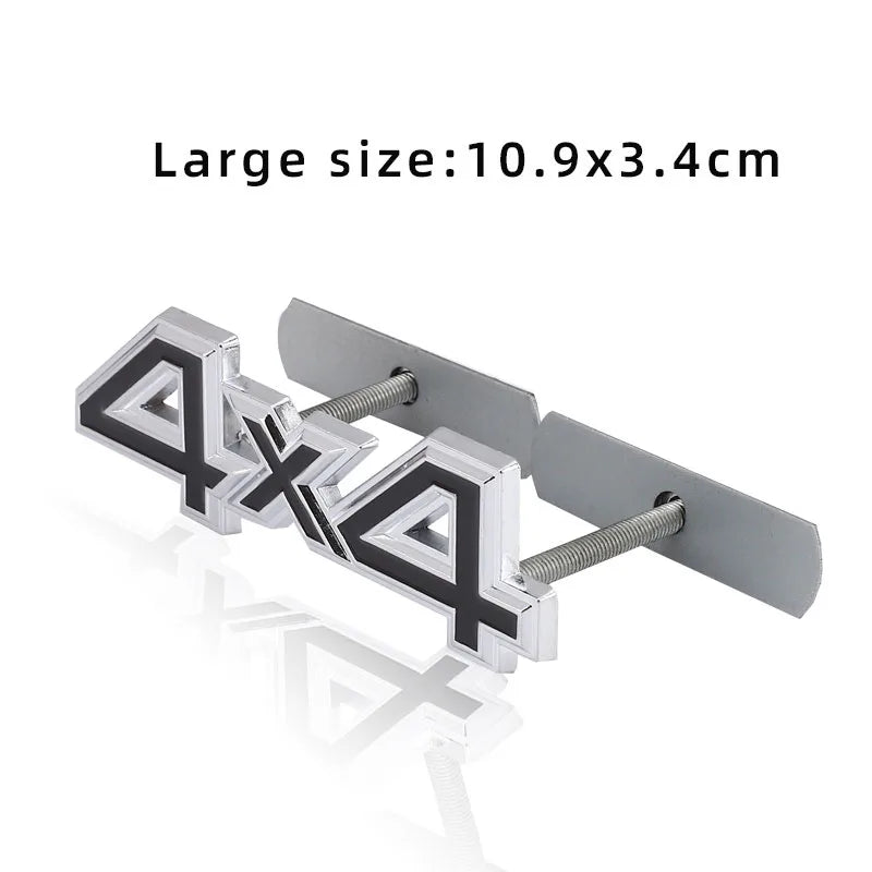 Car Sticker 4X4 4WD Logo Trim Front Hood Grille Emblem Badge Rear Trunk Car Decals for Audi Mitsubishi Mercede BMW Nissan Toyota