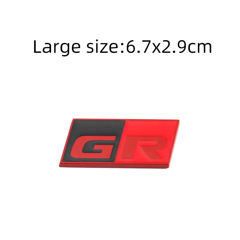 3D Metal Car Sticker GR Sport Logo Badge Emblem Decal for Toyota HV GR Sport YARiS GRMN RZ RC RS Prius Lexus Harrier GR Sticker