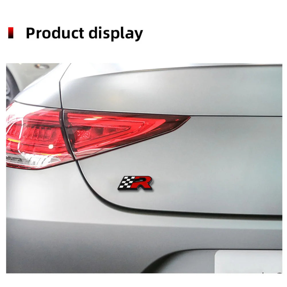 3D Car R Logo Cupra Rear Trunk Emblem Sticker Front Hood Grill Badge Decals for Seat Arona Leon Ateca Ibiza Altea Cupra Formula