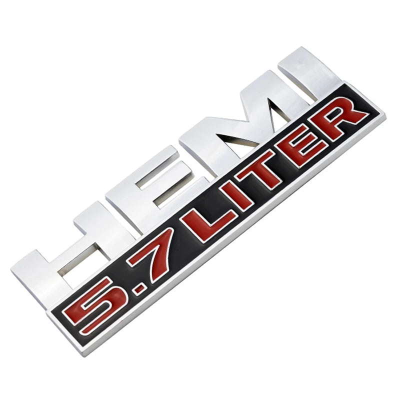 3D Car Side Badge Trunk Sticker for Dodge HEMI 5.7 LITER Emblem RAM Journey Caravan Nitro Challenger Jcuv Caliber Durango Viper
