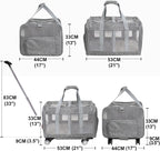 BEAUTYMONKEY.K ペットキャリー キャスター付き2匹用 猫 キャリーケース 2匹 猫 キャリーバッグ 2匹用 通気性 通院 災害避難 旅行 車載 キャンピング用