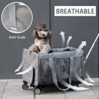 Large cat carrier with wheels Double Cat Carrier with Wheels for 2 Cats Rolling Pet Carrier with Wheels Cat Carrier for Two Cats on Durable Wheels Cat Carrier for 2 CatsPet Rolling Carrier with Wheels