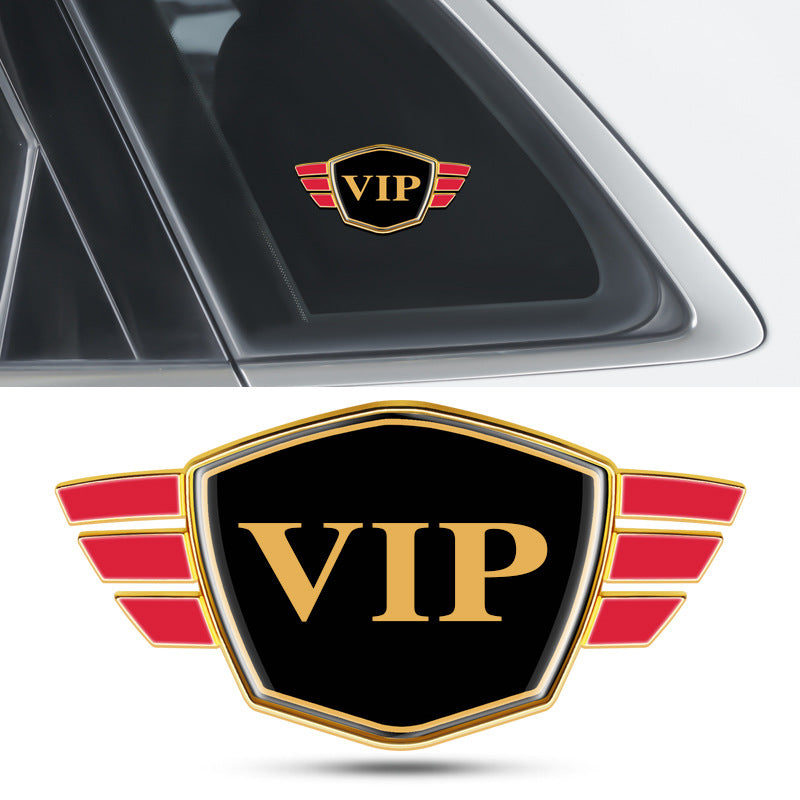 Car VIP car metal car sticker 3d three-dimensional side label personalized creative body decoration modification sticker supplies tail label