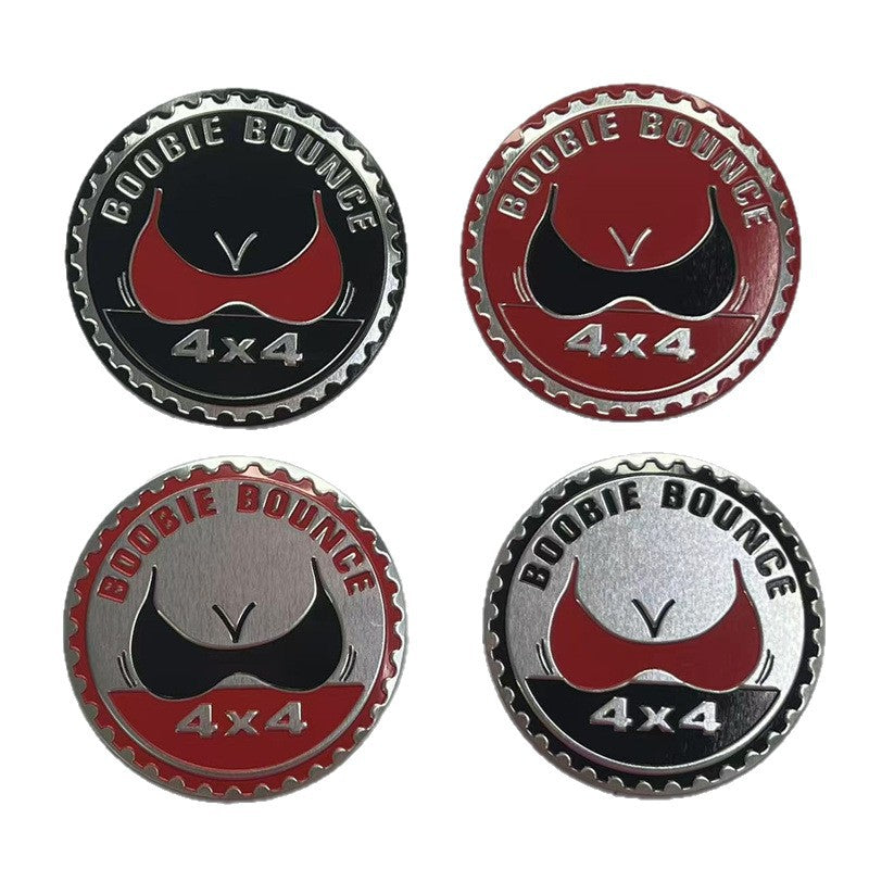 Applicable Jeep Off-Road 4X4 RATED Logo Wrangler Compass 4 Wheel Drive Sticker Metal Badge Aluminum Sticker