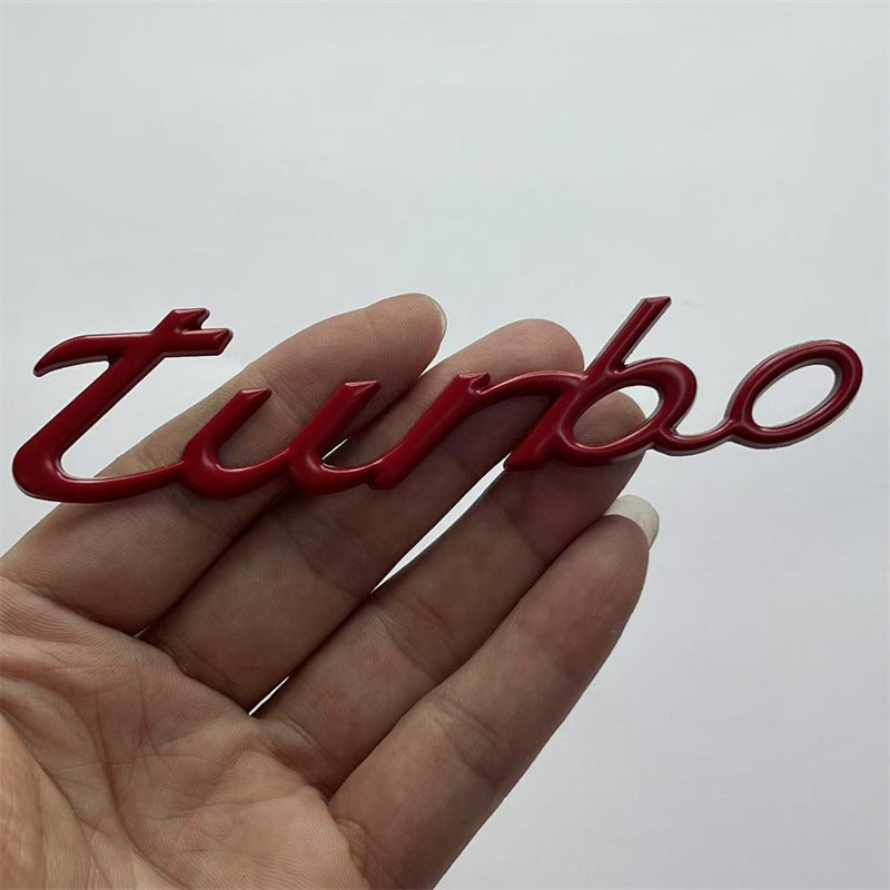 New car personalized metal turbocharged car logo modified sports turbo car logo car sticker body sticker tail label