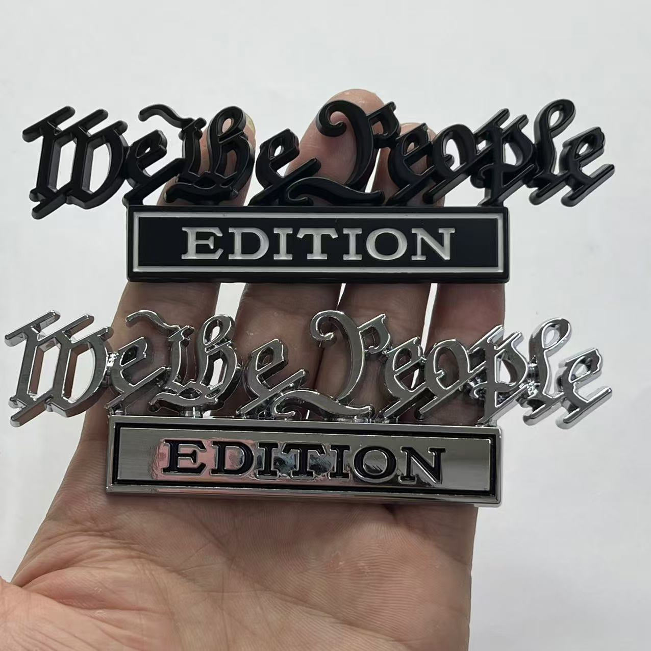 Cross-border supply Car modification label we the people Metal car sticker EDITION Body sticker Tail sticker