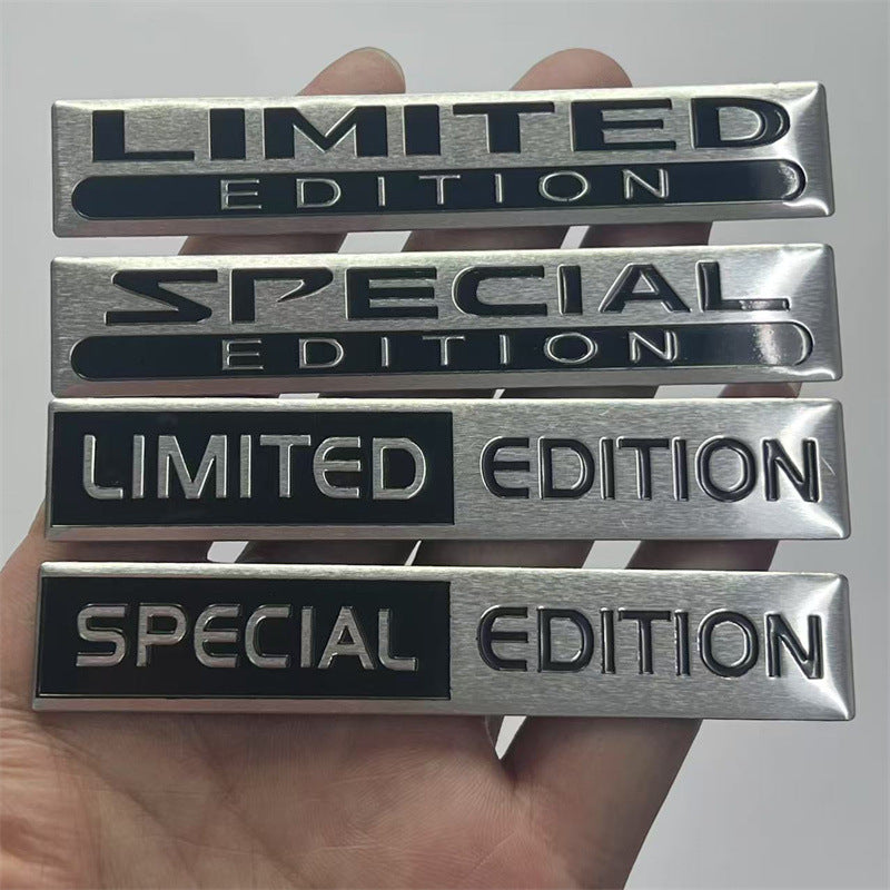 Cross-border LIMITED EDITION car logo, car modification SPECIAL EDITION metal car sticker, aluminum label