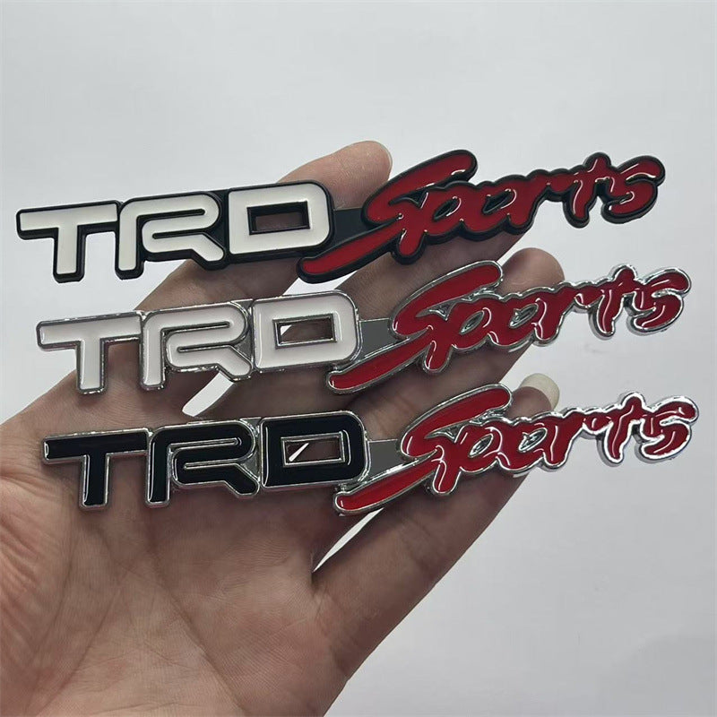 Auto metal car logo TRDsports label, fender car sticker TRDsports front logo modification, tail logo