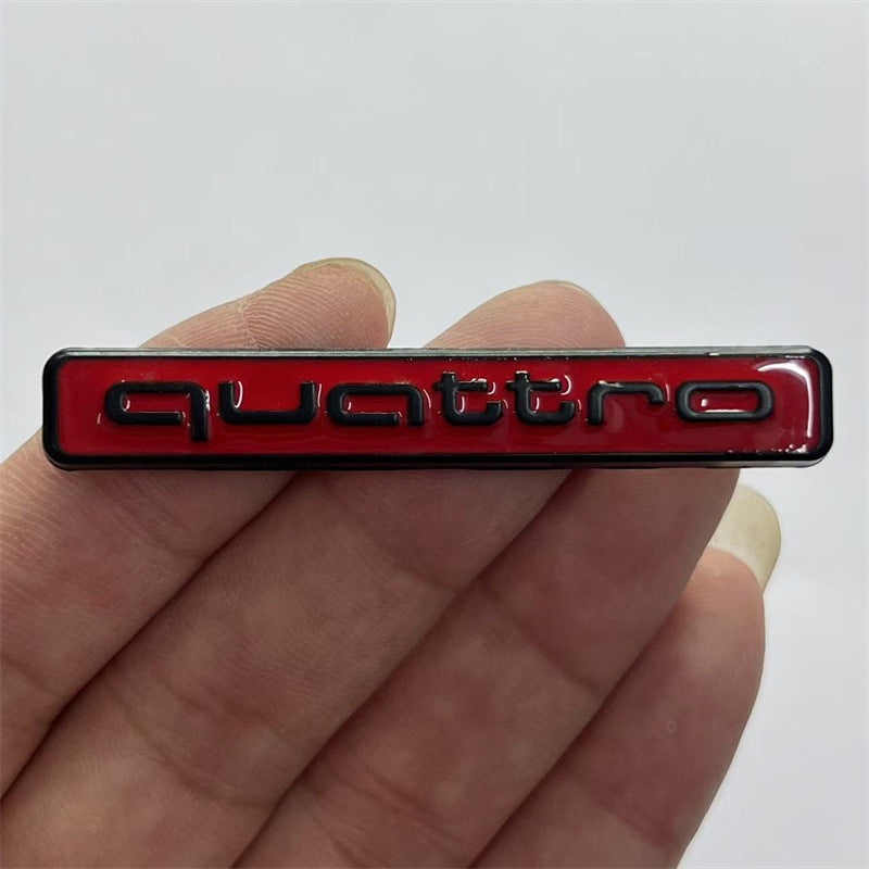 Cross-border small S345678 4WD modified rear sticker quattro Limited metal logo modified sticker