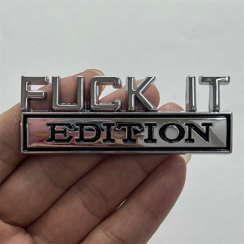 Suitable for Ford car labeling, car metal flap label fuck it edition modified badge