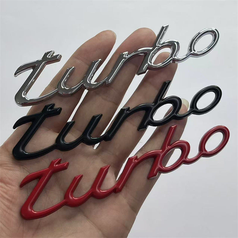 New car personalized metal turbocharged car logo modified sports turbo car logo car sticker body sticker tail label
