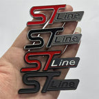 Metal STline car labeling, suitable for Ford Sharp Modified Car Label Performance ST Sports Body Tailgate Label
