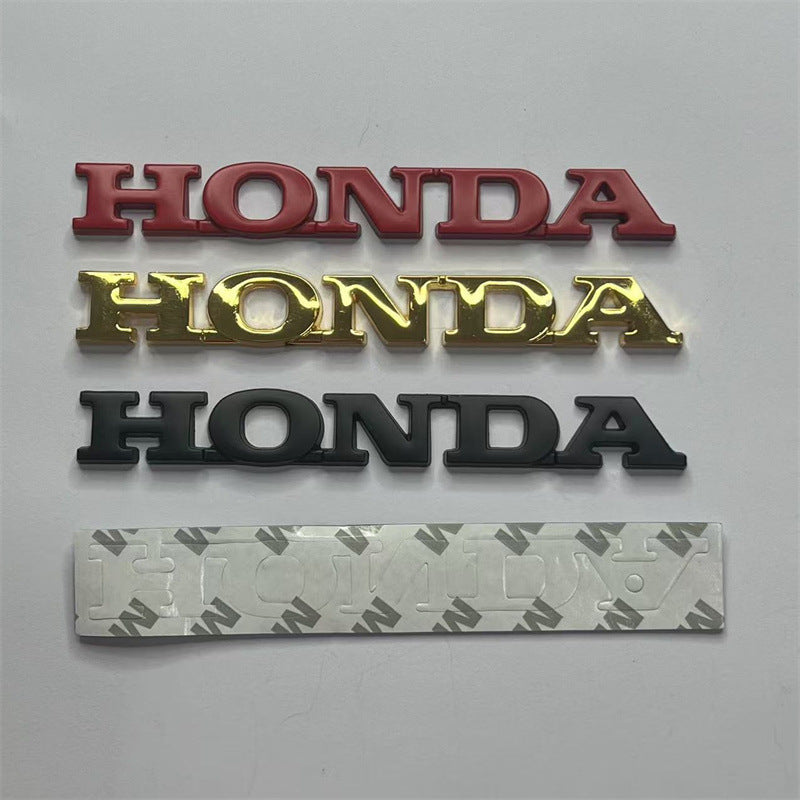 Suitable for Honda modification HONDA trunk logo labeling, metal one-piece English letter decorative body sticker