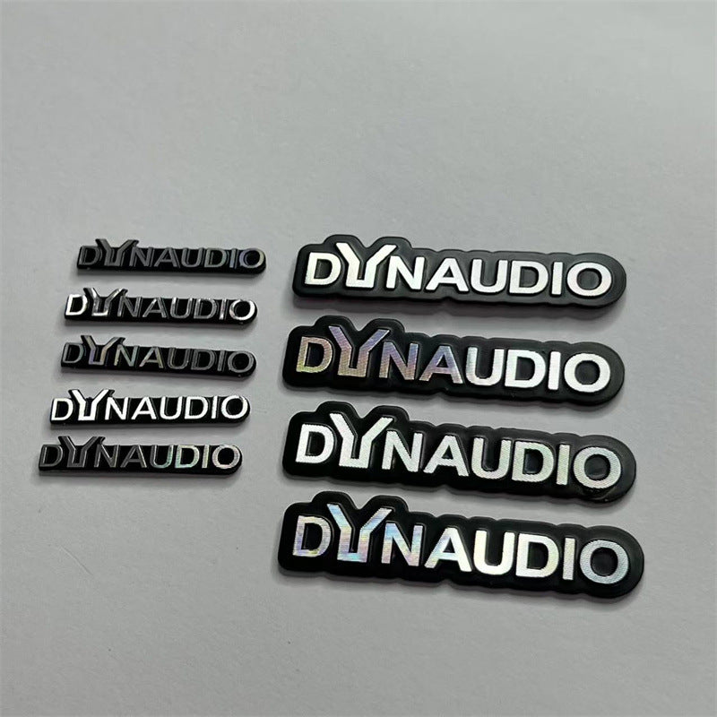 Applicable to automotive aluminum alloy Daner audio label, audio sticker, modified audio label DYNAUDIO labeling
