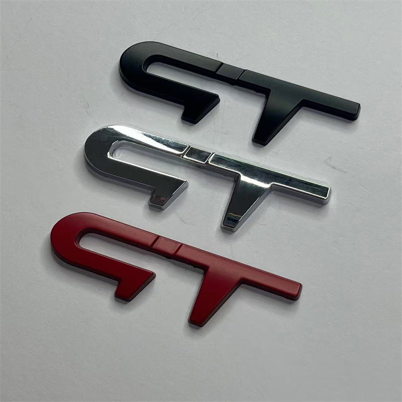 Suitable for Renault Clio small steel cannon modification labeling, Kia car logo GT label RS sticker car side label rear label
