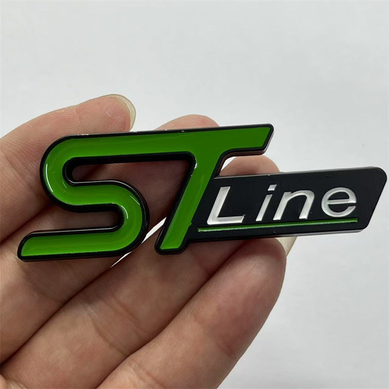 Metal STline car labeling, suitable for Ford Sharp Modified Car Label Performance ST Sports Body Tailgate Label