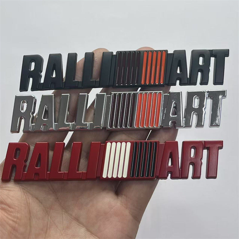 Suitable for Mitsubishi personalized car stickers, Yishenling, Lingshuai EVO modified RALLIART car logo metal body stickers