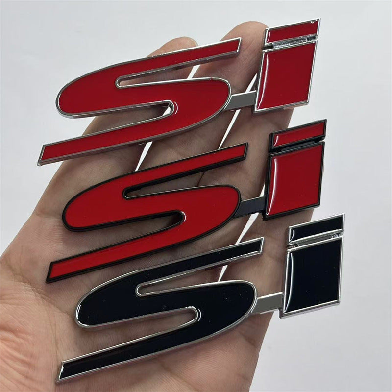 Metal rear tail mark SI modification, car sticker, suitable for Honda, Civic crv XRV crown tail mark side mark