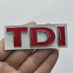 Suitable for Volkswagen, modified metal car sticker TDI car logo, side logo, tail logo, middle net logo, sports displacement logo