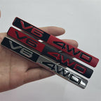 Suitable for car V6 4WD metal modified car logo 3D sports racing off-road body rear flap labeling